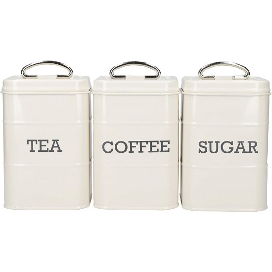 Shop quality Living Nostalgia Tea/Coffee/Sugar Canisters in Gift Box, Steel, Antique Cream in Kenya from vituzote.com Shop in-store or online and get countrywide delivery!