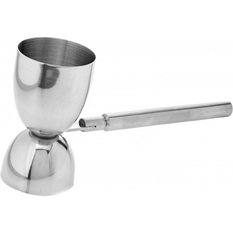 BarCraft Cocktail Jigger Spirit Measure with Dual Alcohol Measure, Stainless Steel, 30ml/60ml