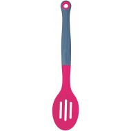 Colourworks Slotted Spoon, Silicone, Raspberry, 27 cm