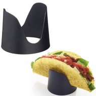 Kitchen Craft Individual Plastic Hard / Soft-Shell Taco Holders - Black (Set of 4)