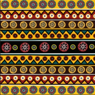 Wrapping Gift Paper Tribal Pattern - 59.5cm W X 42cm L