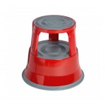 Premier 2 Tier Robust Step Stool with Spring Castor Movement - Red