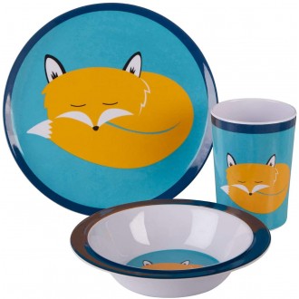 Premier Mimo Kids Felix Fox Dinner Set, Melamine