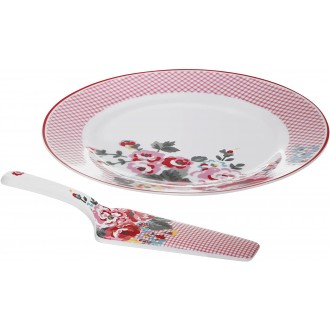 Premier Pippa Cake Plate and Slice, Multi-Colour