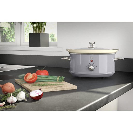 Shop quality Swan 3.5 Litre Retro Slow Cooker with Removable Ceramic Pot, 3 Heat Settings, 200w, Grey in Kenya from vituzote.com Shop in-store or online and get countrywide delivery!