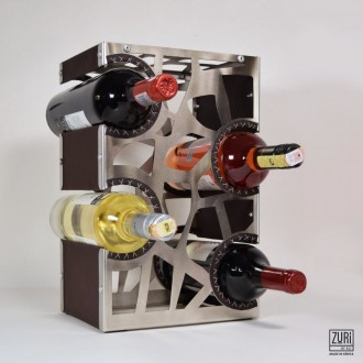 Zuri 4 Bottle Tabletop Wine Bottle Display Holder