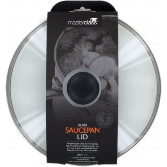 Masterclass Tempered Glass Saucepan Lid, 28cm (11")