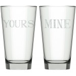 Creative Tops "Stir It Up Mine and Yours Printed Highball Glasses, 480ml, Gift Boxed