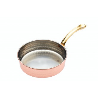 Artesà Mini Hammered Copper Finished Serving Saucepan, 12cm