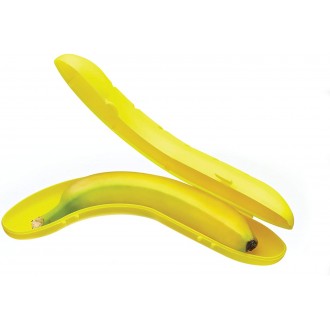 Kitchen Craft Plastic Banana Case, Yellow, 25 cm