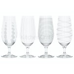 Mikasa Cheers Pack Of 4 Stemmed Pilsner Beer Glasses