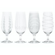 Mikasa Cheers Pack Of 4 Stemmed Pilsner Beer Glasses