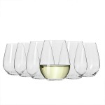 Maxwell & Williams Vino Set of 6 Stemless White Wine Glasses, 400ml