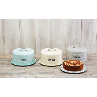 Living Nostalgia French Grey Domed Cake Tin