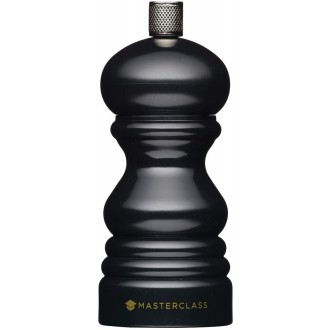 Master Class Pepper Mill or Salt Grinder with Interchangeable Cap, Plastic, Black, 12 cm