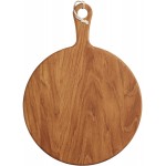 MasterClass Round Oak Wooden Serving Paddle / Antipasti Board, 30 x 40.5 cm (12" x 16")