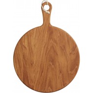 MasterClass Round Oak Wooden Serving Paddle / Antipasti Board, 30 x 40.5 cm (12" x 16")