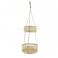 Natural Elements 2-Tier Seagrass Hanging Planter