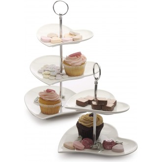 Maxwell & Williams White Basics Heart 3 Tier Cake Stand