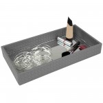 Home Basics Decorative Vanity Tray with Mirror, Chrome