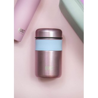 BUILT Double Wall Insulated Food Flask, Light Pink, 490ml