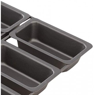 Chicago Metallic Non-Stick Professional Mini Cake Pan, 8 cups, (9 x 3 cm), Gray Color