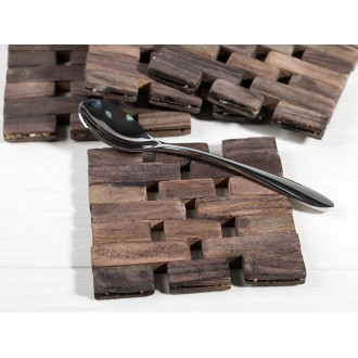 Creative Tops Dark Slatted Wood Pack Of 4 Coasters