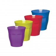 Colourworks Melamine Plastic Tumblers, Multi-Colour, Set of 4, 280 ml