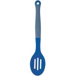 Colourworks Slotted Spoon, Silicone, Blueberry, 27 cm