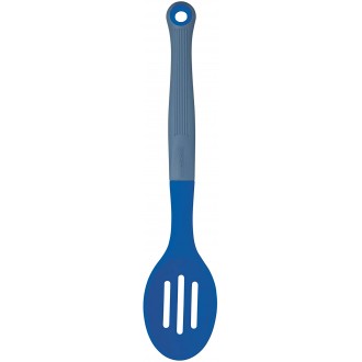 Colourworks Slotted Spoon, Silicone, Blueberry, 27 cm