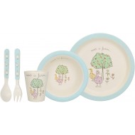 Creative Tops 'Visit a Farm' Kids Dinner Set  White / Sky Blue, 5 Pieces