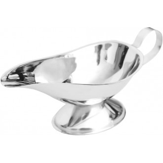 Home Basic Large Capacity Gravy Boat, Silver