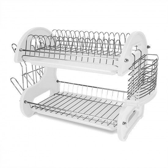 Shop quality Home Basics Dish Drainer with Side-mounted cutlery holder, White in Kenya from vituzote.com Shop in-store or online and get countrywide delivery!