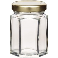 Home Made Hexagonal Jar with Twist-off Lid, (55ml)