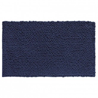 Interdesign 30" x 20" Blue Frizz Bathroom Rug Mat