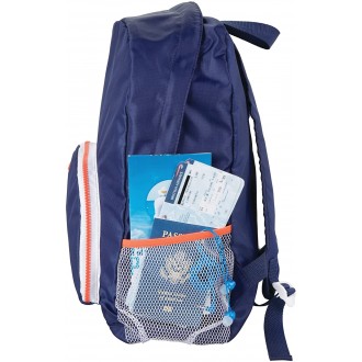 InterDesign Collapsible Backpack Navy/Orange Travel Bag