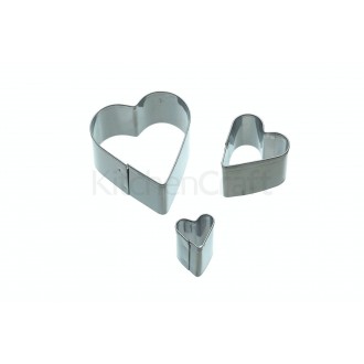 Sweetly Does It Set of 3 Heart Mini Fondant Cutters