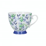 Kitchen Craft China Leafy Lemon Footed Mug, 400ml