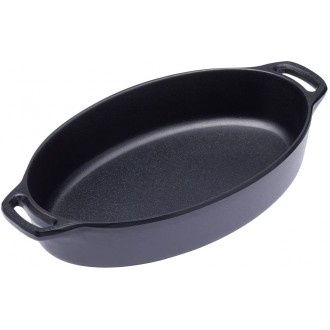 Kitchen Craft Mini Cast Iron-Look Melamine Serving Dish with Handles - (8 Inches x 4½ Inches)