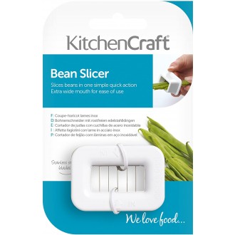 Kitchen Craft Runner Bean Slicer, Plastic / Stainless Steel, White