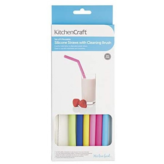 Shop quality Kitchen Craft Set of Six Silicone Reusable Straws with Cleaning Brush in Kenya from vituzote.com Shop in-store or online and get countrywide delivery!