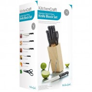 Kitchen Craft Six Piece Knife Set and Wooden Knife Block- Gift boxed