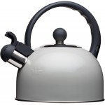 Living Nostalgia French Grey Traditional Whistling Kettle, 1.4 Litre