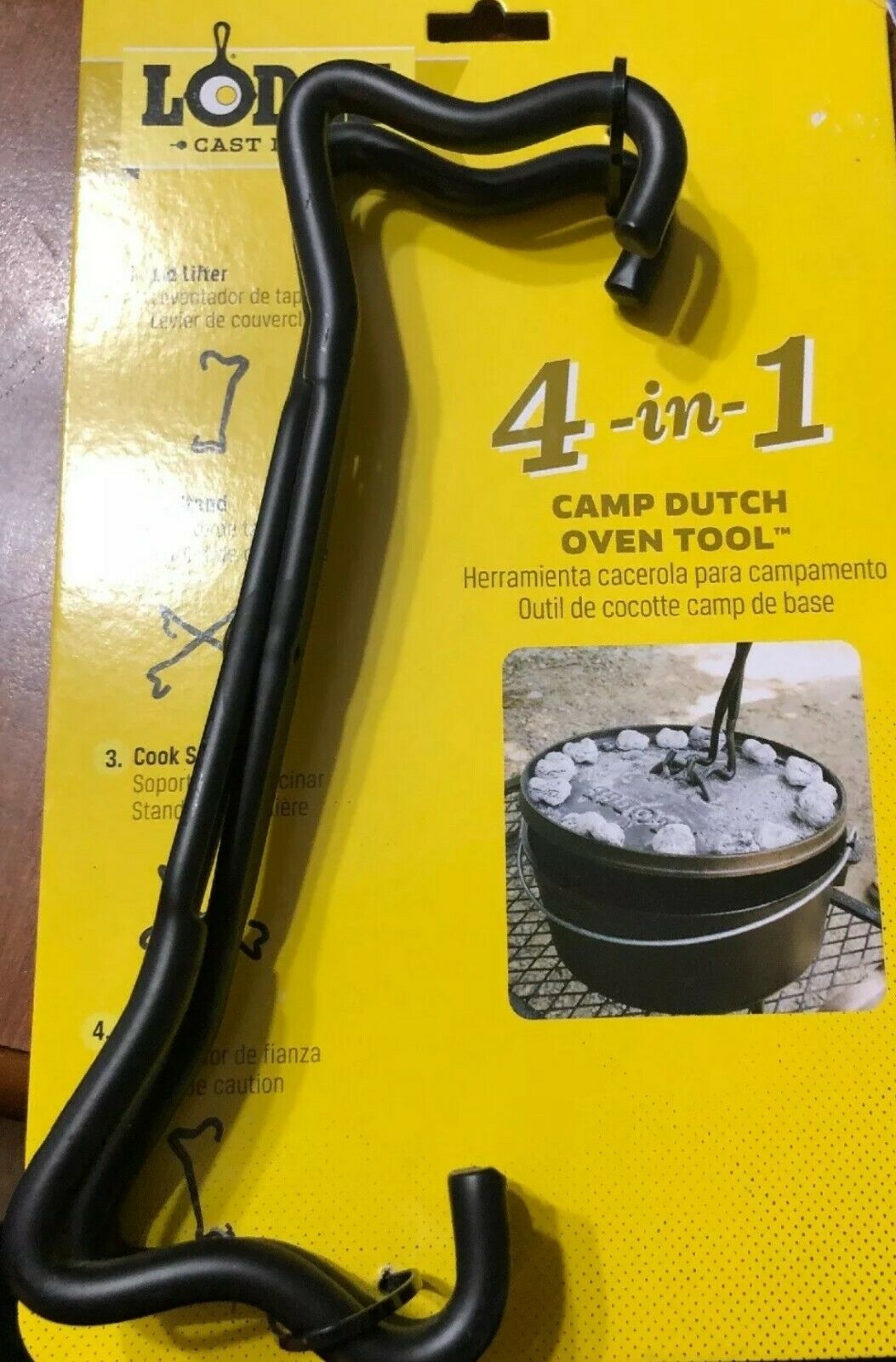 Lodge A5-11 4-in-1 Camp Dutch Oven Tool