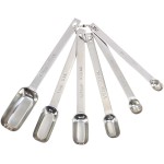 Master Class Rectangular Stainless Steel Measuring Spoons (Set of 6)