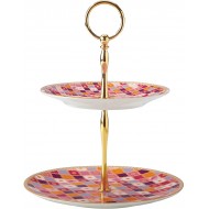 Maxwell & Williams Teas & C’s Kasbah Cake Stand in Gift Box, Porcelain, Rose, 2 Tiers