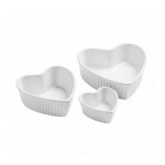 Premier Amour Set Of 3 Heart Shape Dishes