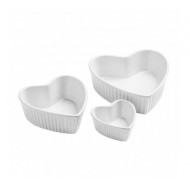 Premier Amour Set Of 3 Heart Shape Dishes