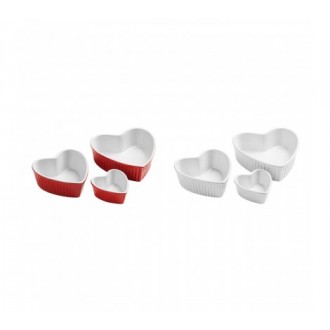 Premier Amour Set Of 3 Heart Shape Dishes