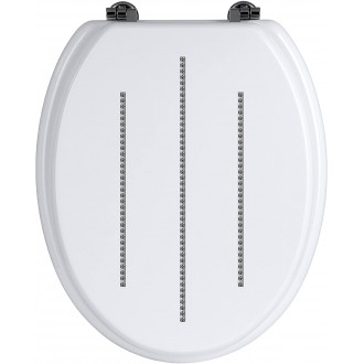 Premier Bling Diamante Toilet Seat  -  White